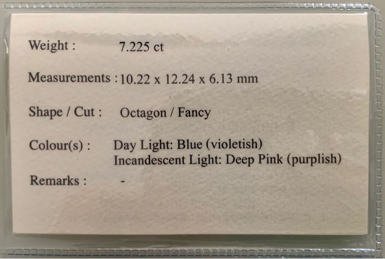 Synthetic  Colour - Change Sapphire รูปที่ 4