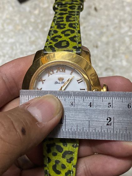นาฬิกายี่ห้อ GLAMROCK  ควอทซ์สวิส ของแท้มือสอง เรือนใหญ่ทองใสสวย สายเดิม  ข้อมือไม่เกิน 7 นิ้ว   1200฿ รูปที่ 8