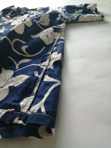 0189 เสื้อเชิ้ตฮาวายแขนสั้น Hawaii Short Sleeve Shirt ยี่ห้อ - ลายดอกไม้สีขาวพื้นสีน้ำเงินเข้ม รูปที่ 15