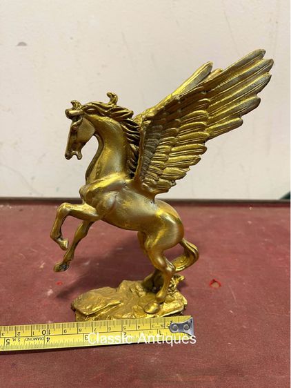 ม้าบินทองเหลือง ขนาดกลางสะสม รูปที่ 6