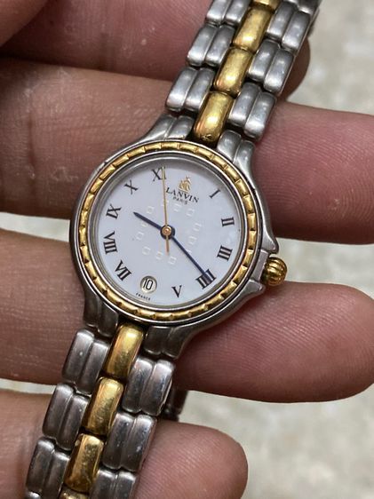 นาฬิกายี่ห้อ LANVIN สวิส  made in france  ควอทซ์ เลดี้ แท้มือสอง  สายยาว 7 นิ้ว  2900฿ รูปที่ 3