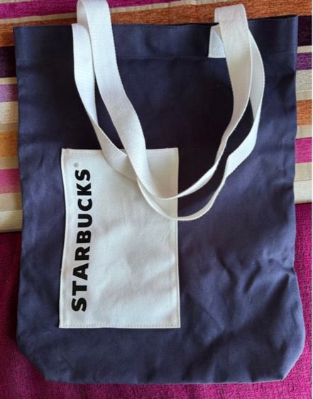 กระเป๋าผ้า สตาร์บัค ลดโลกร้อน Holiday Bag สภาพเหมือนใหม่ ของแท้จากร้านสตาร์บัคไทย ขนาดกะทัดรัด ใช้งานสะดวก รูปที่ 9