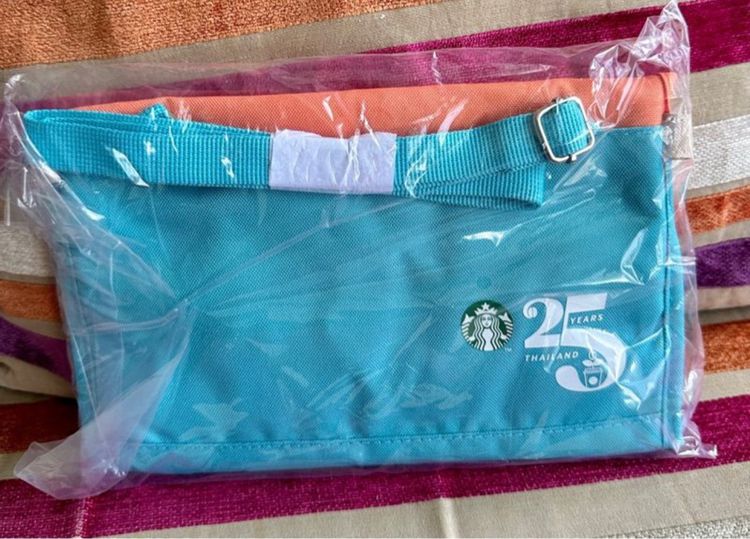 กระเป๋าผ้า สตาร์บัค ครอสบอดี้ สีสวยมาก ของใหม่ ของแท้จากร้านสตาร์บัคไทย ขนาดกะทัดรัด ใช้งานสะดวก รูปที่ 3