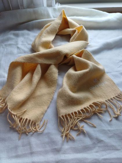 Courreges Light Yellow Wool Vintage Scarf ผ้าผืนยาว  รูปที่ 5