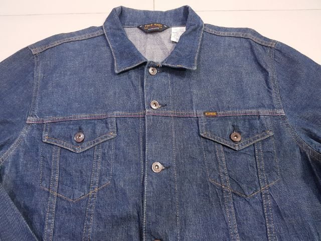 Vtg.90's Polo Ralph Lauren Basic Jacket Jean  รูปที่ 6