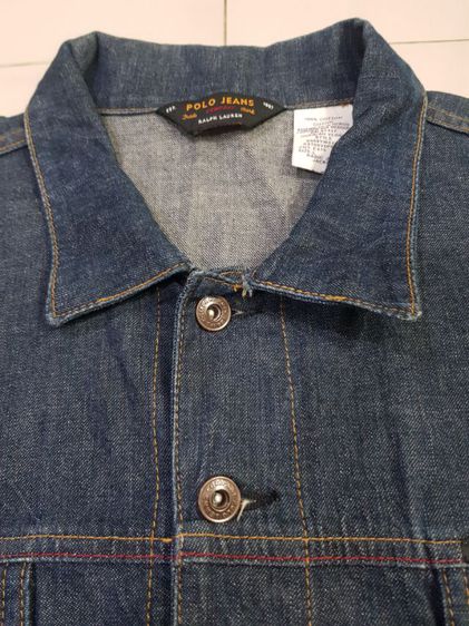 Vtg.90's Polo Ralph Lauren Basic Jacket Jean  รูปที่ 4