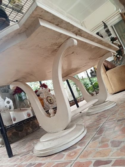 ชุดโต๊ะวินเทจแท้ไม้สักทองเแท้สีเดิมสภาพเดิมเก่าโบราณ4ตัวขายเหมา 2850- บาท รูปที่ 4