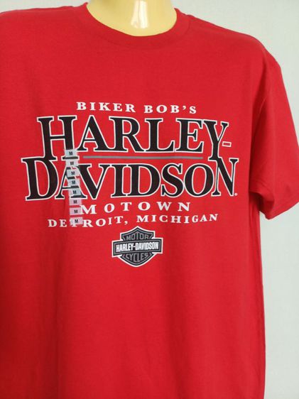 Harley Davidson Biker Bob's Motown
Detroit, Michigan Size M Made in Mexico  รูปที่ 3
