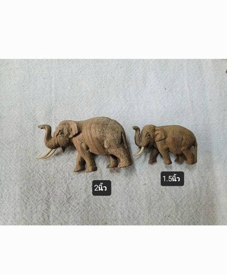 ช้างไม้สักจิ๋วแกะลายโคลง5ตัว ฟรีค่าส่ง รูปที่ 9