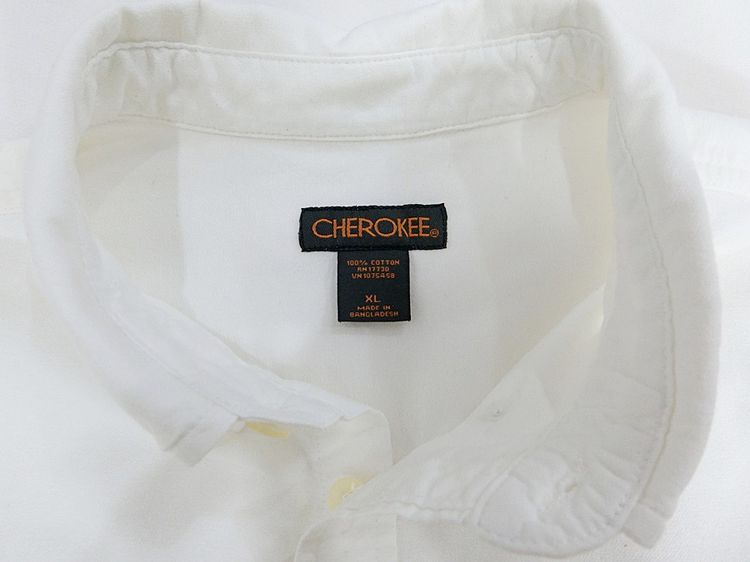 CHEROKEE แท้ อก39 เสื้อเชิ๊ตแขนยาวสีขาวผ้าOXFORD รูปที่ 7