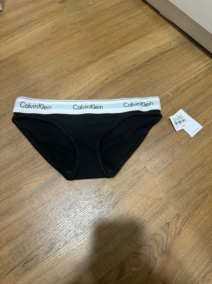 Calvin Klein แท้ กางเกงชั้นในผู้หญิง Modern Cotton Bikini รุ่น F3787AD 001 - สีดำ Size S รูปที่ 4