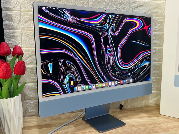 iMac (24-inch M1 2021) Ram8GB SSD256GB CPU8Core GPU7Core Blue Color Apple Care 2 May 2024 รูปที่ 6