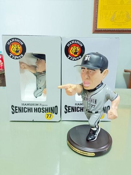 Hanshin Tigers Senichi Hosino 77 ฟิกเกอร์เรซิ่นเบสบอล  งานญี่ปุ่นคับ