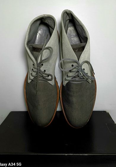 EMPORIO ARMANI Sneakers for Men 6.5UK 41EU(26.5cm) Original งาน Portugal ของแท้ มือ 2 สภาพเยี่ยม, รองเท้า ARMANI ผ้าผสมหนัง พื้นเต็ม สวยมาก รูปที่ 7