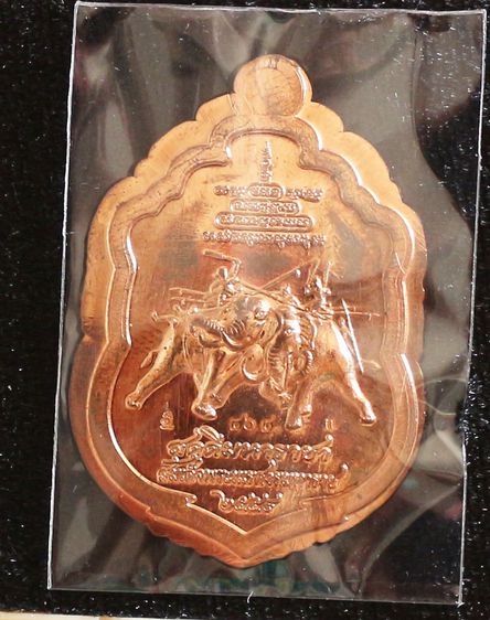 เหรียญสดุดีมหาราชาสมเด็จพระนเรศวรมหาราช เนื้อทองแดงไม่ตัดปีก หลวงปู่ชัชวาลย์ รูปที่ 4