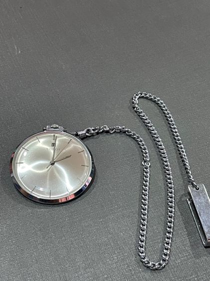 นาฬิกาพกใขลานโบราณบริษัทเดียวกันกับ Omega ตัวNickel Chrome Vintage Pocket Watch TISSOT  รูปที่ 6