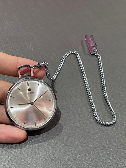 นาฬิกาพกใขลานโบราณบริษัทเดียวกันกับ Omega ตัวNickel Chrome Vintage Pocket Watch TISSOT  รูปที่ 2