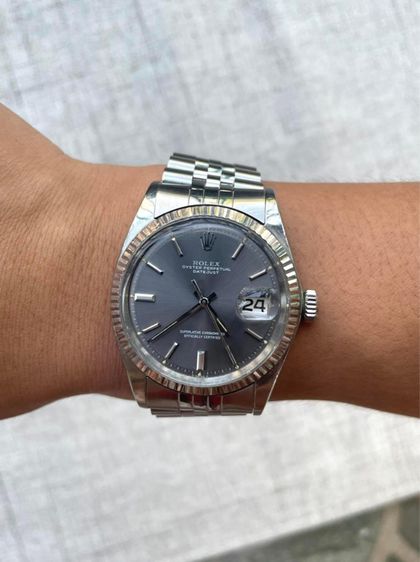 นาฬิกาหน้าหายาก Vintage Rolex Datejust 1603 Automatic หน้าเทาหายากหน้าปัด36มิลสาย5.7นิว รูปที่ 5