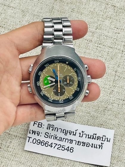 นาฬิกาไขลานนักบินตัว Top Vintage Pilot Watch Omega Flighmaster 24H Ref. 145.013 Caliber 910 Original Dial 1970’s หน้าปัด44มิลขนาดสาย5นิ้ว รูปที่ 4