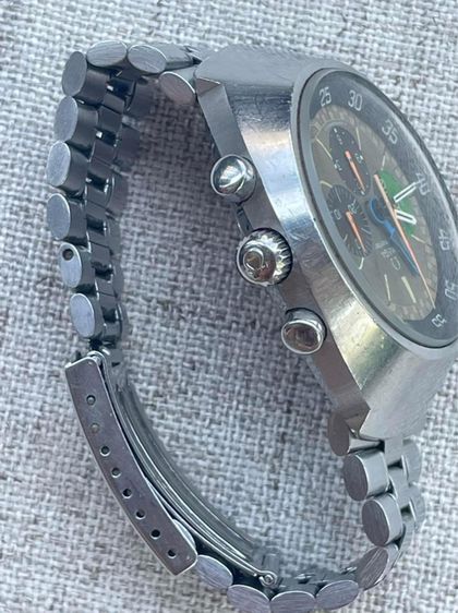 นาฬิกาไขลานนักบินตัว Top Vintage Pilot Watch Omega Flighmaster 24H Ref. 145.013 Caliber 910 Original Dial 1970’s หน้าปัด44มิลขนาดสาย5นิ้ว รูปที่ 7
