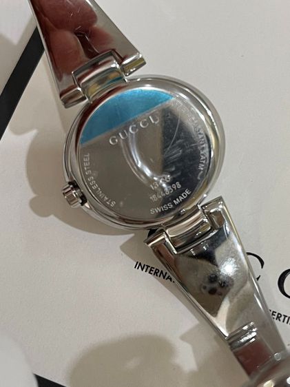พร้อมส่ง 🔥Sale 12599🔥 นาฬิกา กำไล Gucci ขนาด 25 มม. หน้าปัดลาย GG สีเงิน สวยเด่น ใส่น่ารัก ขึ้นข้อฝุดๆ  รูปที่ 7