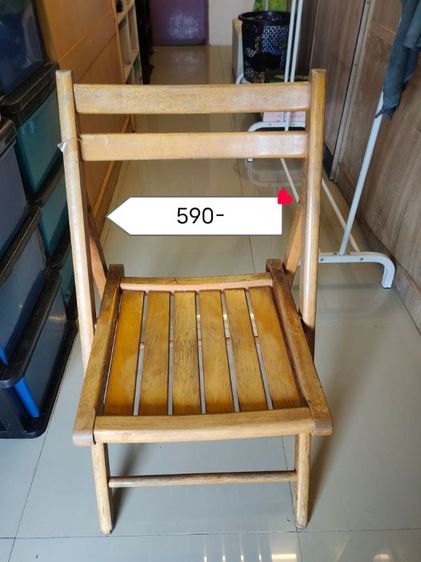 เก้าอี้พับไม้ยางพารา เก้าอี้ไม้สไตล์มินิมอล รูปที่ 1