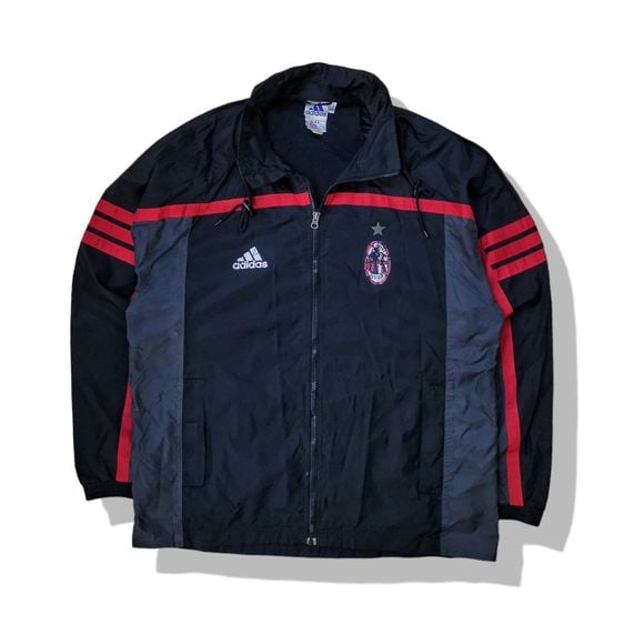 Vintage adidas X AC Milan Hooded Jacket รอบอก 50” 