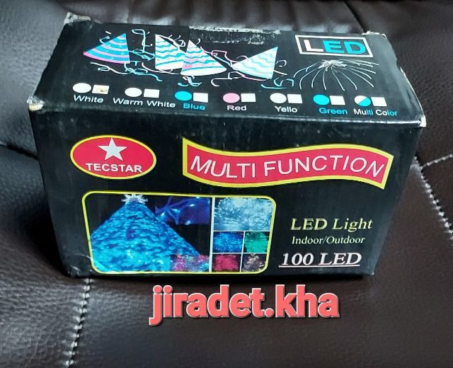 ไฟประดับ LED Light ใช้ประดับ Indoor หรือ Outdoor จำนวน 100 LED สีขาว มีตัวปรับ Multi Function สินค้ามือ 2 สินค้าคัดมาจากโกดังสินค้าญี่ปุ่น  รูปที่ 3