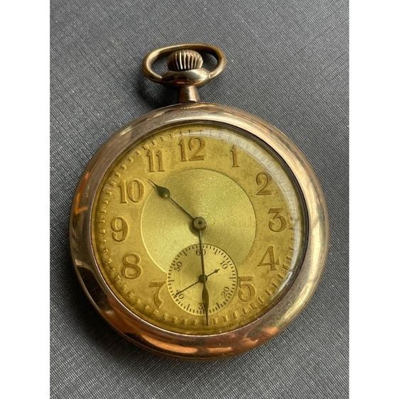 นาฬิกาเก่า A33 นาฬิกาพกใขลาน โบราณแบรนด์ดังฝาหน้าฝาหลังเป็นเกลียวหมุนVintage Pocket Watch elgin Swiss Made 1920's 47mm