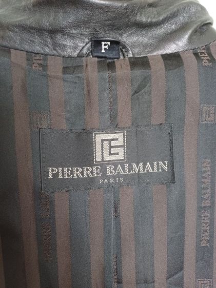 Pierre Balmain Paris Vintage Lamb Leather Women Coat Size F ฟรีไซส์
 รูปที่ 12