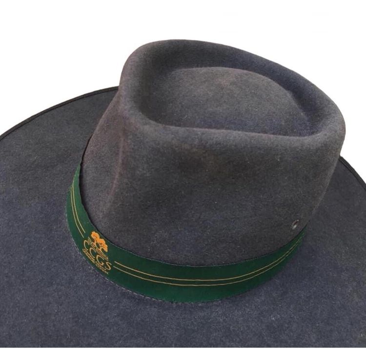 หมวกคาวบอย ปีกแข็ง  สักหราด ออกสีเทา Made in Australian รูปที่ 4