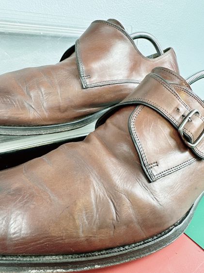 รองเท้าหนังแท้ Suit Supply Sz.13us47eu31cm Made in Italy สีน้ำตาล พื้นหนังเย็บ สภาพสวย ไม่ขาดซ่อม ใส่เที่ยวออกงานดี รูปที่ 11