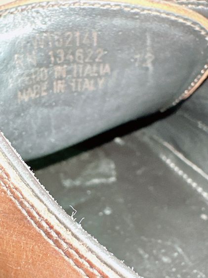 รองเท้าหนังแท้ Suit Supply Sz.13us47eu31cm Made in Italy สีน้ำตาล พื้นหนังเย็บ สภาพสวย ไม่ขาดซ่อม ใส่เที่ยวออกงานดี รูปที่ 13