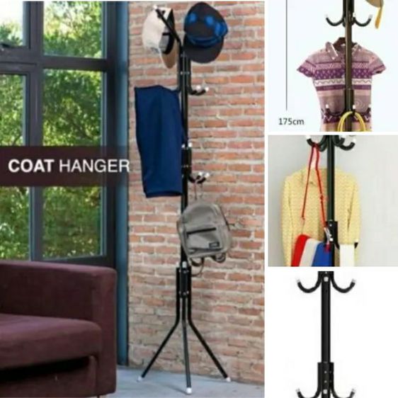 ราวแขวนหมวก เสื้อคลุม สูท รูปที่ 4