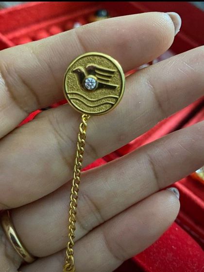 Gold tie pin with Diamond  รูปที่ 2