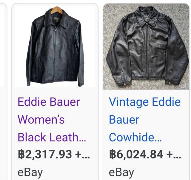 Eddie Bauer Vintage Women Jacket Size Petite S Genuine Leather  รูปที่ 10