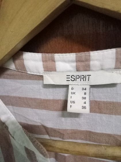 Clearance sales:Esprit : UK 8 : US 4 ,  ผ้า Cotton อก 38 นิ้ว ยาว 25 นิ้ว ทรงปล่อย ใส่สบาย  รูปที่ 7