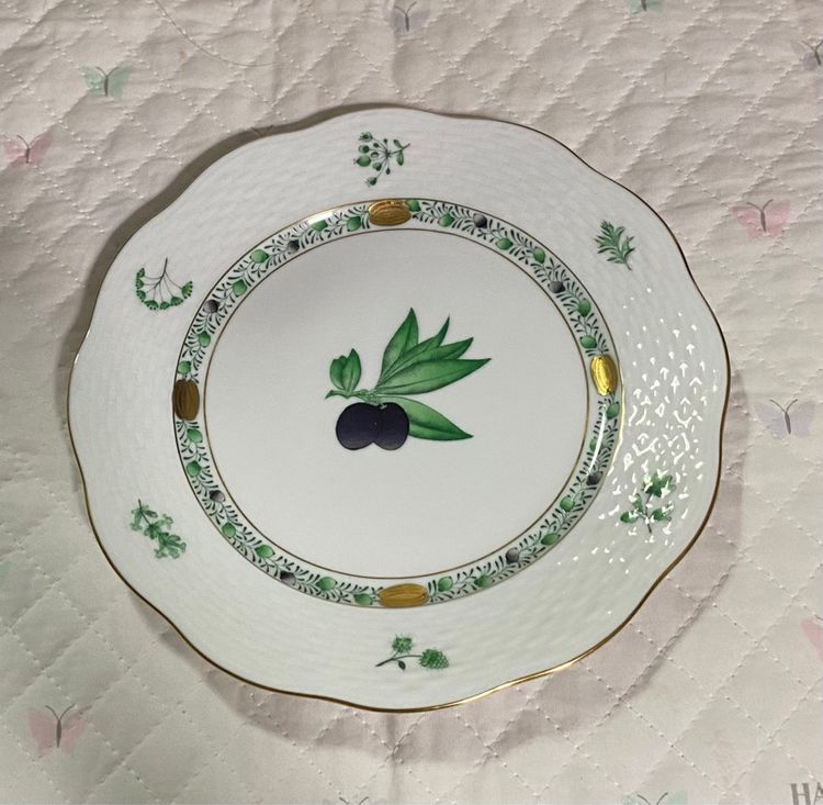 จาน Handpainted HEREND Hungary  รูปที่ 5