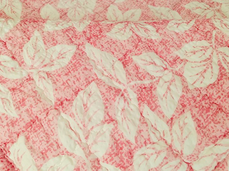 ผ้าปูรองนอน (แบบหนา) ขนาด 3.5ฟุต สีชมพูลายใบไม้ มือสองสภาพดี สินค้าญี่ปุ่น-เกาหลีแท้ รูปที่ 5