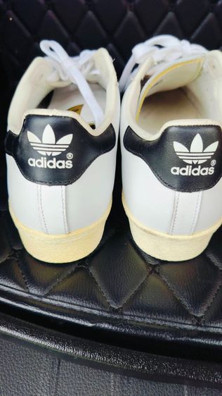รองเท้าผ้าใบ หนังแท้ UK 7.5 | EU 41 1/3 | US 8 ขาว Adidas Superstar