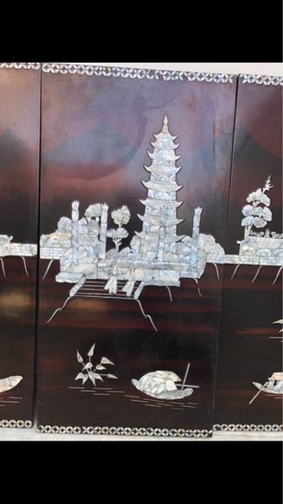 แผ่นป้ายไม้ฝังมุกเก่า รูปที่ 3