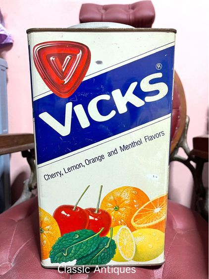 กระป๋อง ลูกอมวิคส์ โบราณA8 รูปที่ 3