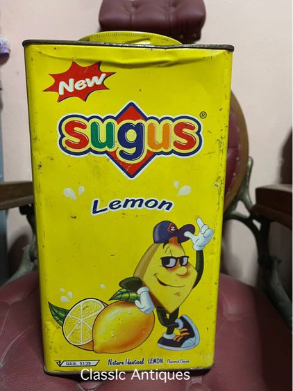 กระป๋อง ลูกอม ซูกัส โบราณA16 รูปที่ 4