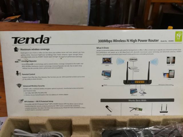 เร้าเตอร์ Tenda 300Mbps Wireless N Hi power Router  รูปที่ 5