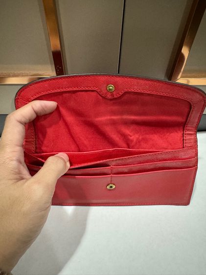 กระเป๋าสตางค์ Coach สีแดง รูปที่ 4
