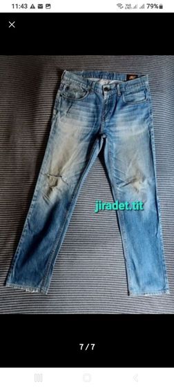กางเกงยีนส์ Mc Jeans ทรงขาตรง ไซส์ตามป้าย 32  สินค้ามือ2 ขาดตรงหัวเข่า ตามภาพ สำหรับคนที่ชื่นชอบแนวขาดๆ (Original) รูปที่ 4