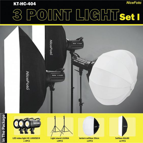 ชุดไฟสตูดิโอ Nicefoto 3 Point Light Set III รูปที่ 5