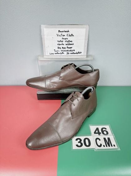 รองเท้าหนัง Frank Wright Sz.12us46eu30cm สีน้ำตาล สภาพสวยมาก ไม่ขาดซ่อม ใส่ทำงานออกงานหล่อ