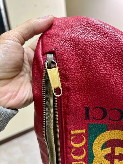 Gucci Belt Bag สีแดง Hibiscus รูปที่ 14