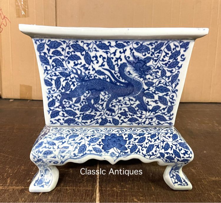 กระถาง ลายคราม ลายกิเลน สะสม รูปที่ 5